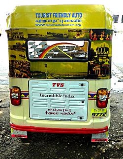 Tourist bus south of Chennai
